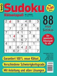 Sudoku Ratselspass - Nr 4 2024