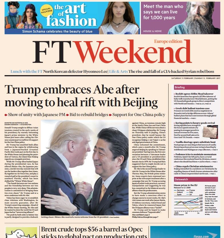 Financial Times Europe 11 February 2017